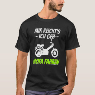 Scooter bromfiets bestuurder mokick fiets scooter t-shirt