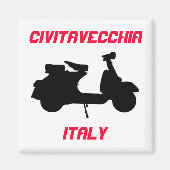 Scooter, Civitavecchia, Italië Magneet (Voorkant)
