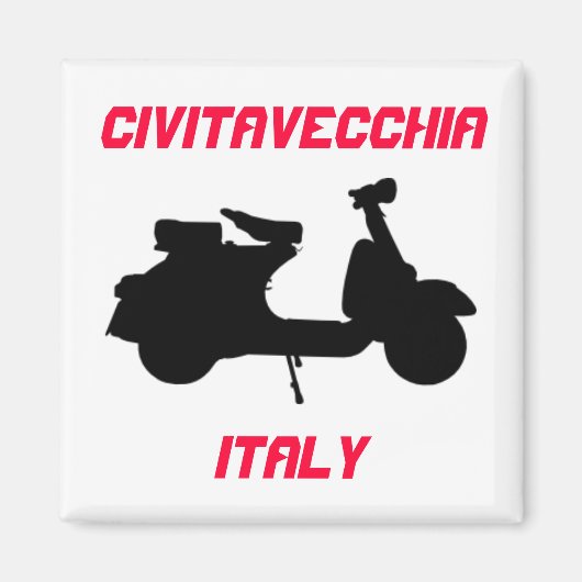 Scooter, Civitavecchia, Italië Magneet (Voorkant)