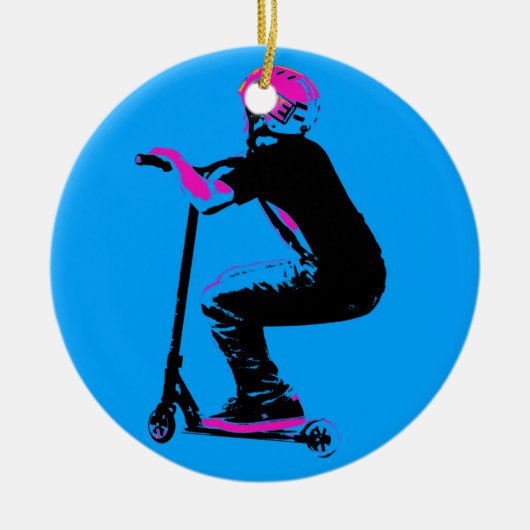 Scooter Cruiser - Scooter Boy Keramisch Ornament (Voorkant)