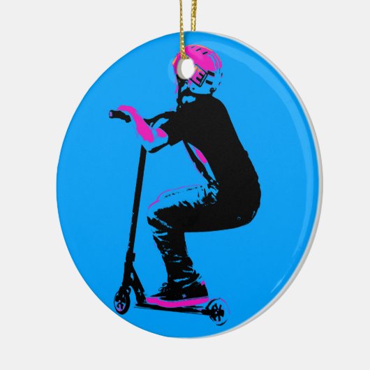 Scooter Cruiser - Scooter Boy Keramisch Ornament (Links)