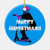 Scooter Cruiser - Scooter Boy Keramisch Ornament (Achterkant)