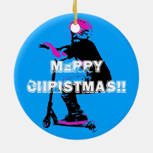 Scooter Cruiser - Scooter Boy Keramisch Ornament (Achterkant)