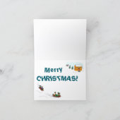 Scooter de Elf Kerstkaart Bedankkaart (Binnen)