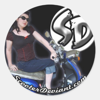 Scooter Deviant Ronde Sticker