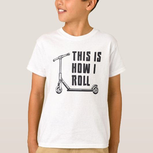 Scooter Driver Dit is hoe ik stunt grappig rol T-shirt (Voorkant)