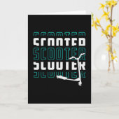 Scooter Driver E-Scooter Escooter  Grappig Kaart (Gele Bloem)