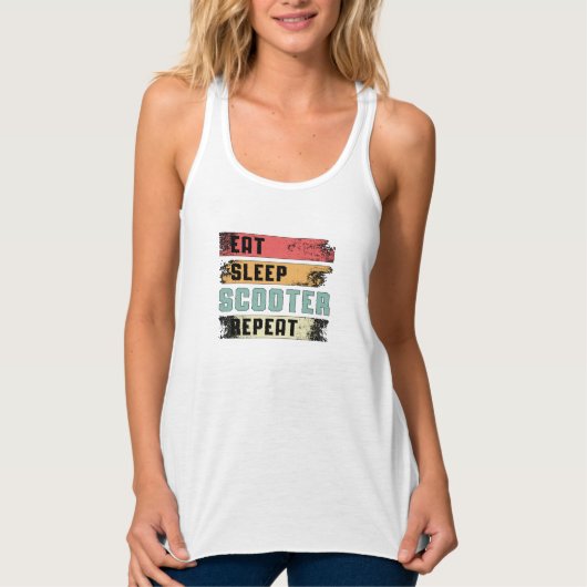 Scooter Driver E-Scooter Escooter Stunt Tanktop (Voorkant)