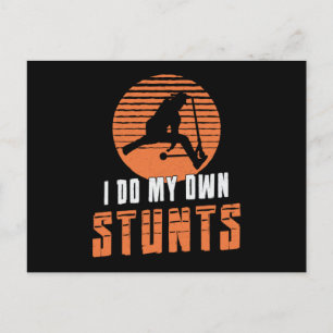 Scooter Driver Ik doe mijn eigen stunts stunt Briefkaart