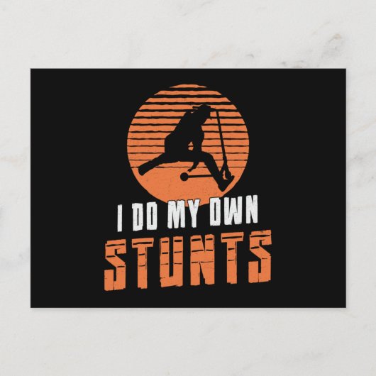 Scooter Driver Ik doe mijn eigen stunts stunt  Briefkaart (Voorkant)
