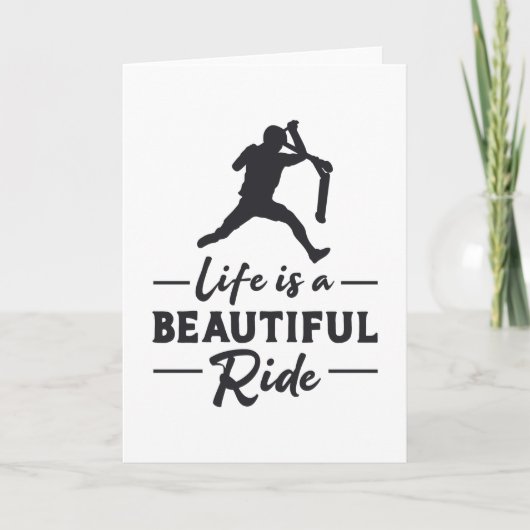 Scooter Driver Life is een mooie rit retro Kaart (Voorkant)