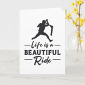 Scooter Driver Life is een mooie rit retro Kaart (Gele Bloem)