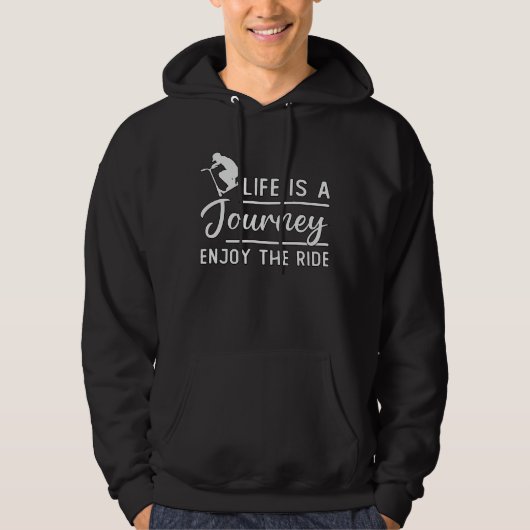 Scooter Driver Life is een reis die de Ride geniet Hoodie (Voorkant)