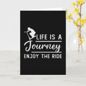 Scooter Driver Life is een reis Geniet van de rit Kaart (Gele Bloem)
