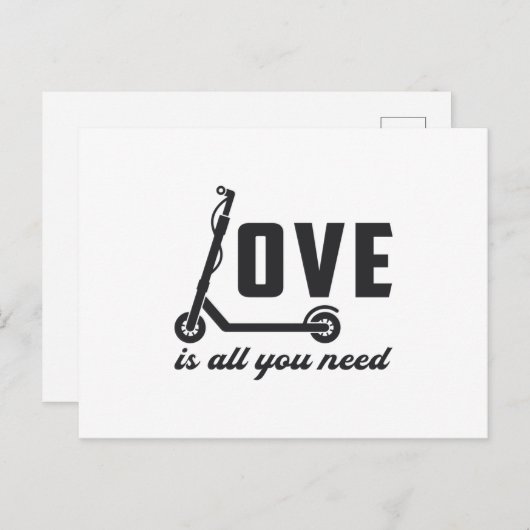 Scooter Driver Love is alles wat je nodig hebt stu Briefkaart (Voorkant / Achterkant)