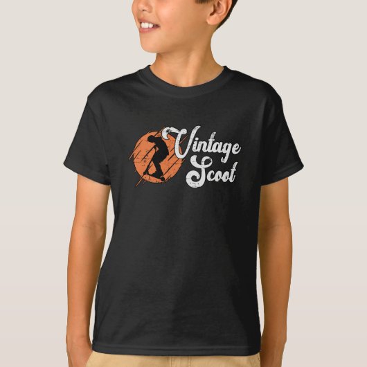 Scooter Driver Scoot Escooter Stunt Retro T-shirt (Voorkant)