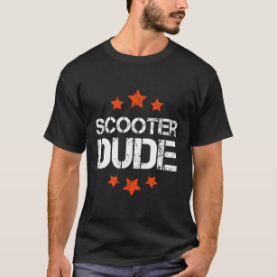 Scooter Dude Scootering Leuk Retro Verdrietig Ontw T-shirt