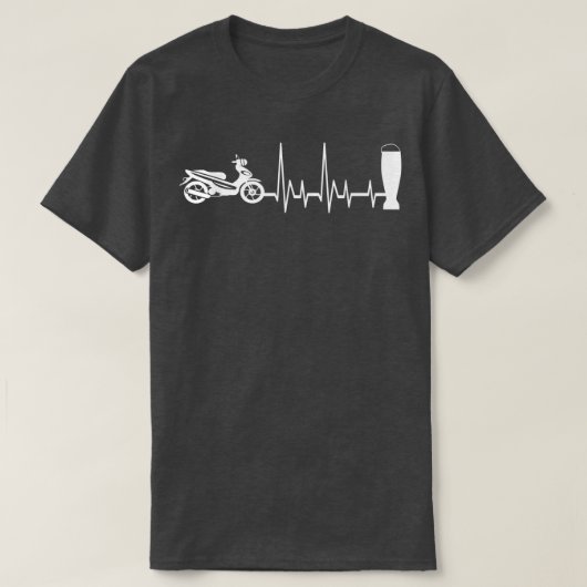 scooter- en biergrijstdoppen t-shirt (Design voorkant)