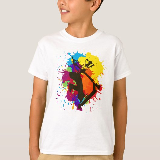 Scooter freestyle colorfull t-shirt (Voorkant)