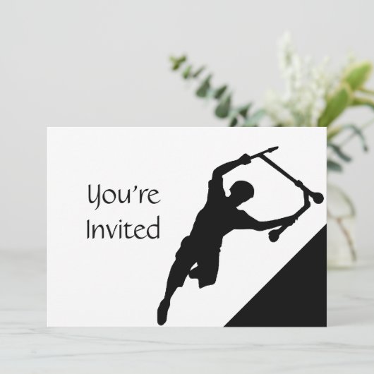 Scooter Fun Park Party uitnodigen Kaart (Staand voorkant)