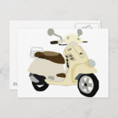 scooter funky digitale illustratie briefkaart (Voorkant / Achterkant)