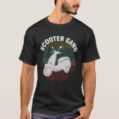 Scooter Gang Funny Moped Retro  Scooter Rid T-shirt (Voorkant)