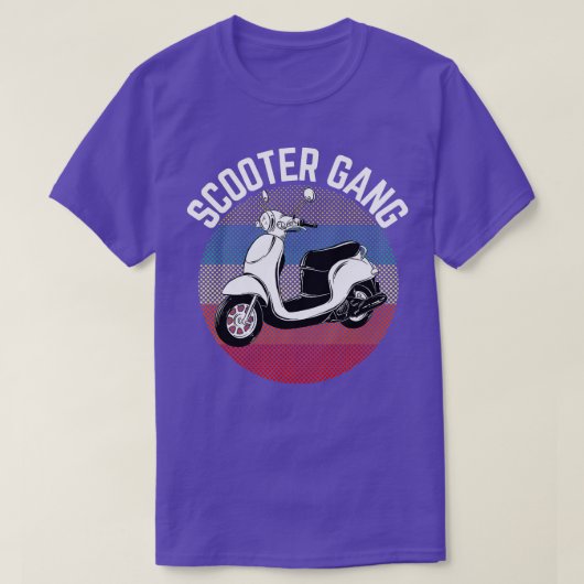 Scooter Gang Retro  Moped Motorcycle Gear 2 T-shirt (Design voorkant)