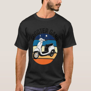 Scooter Gang Retro Vintage Brommer Motorfiets Uitr T-shirt