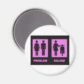 scooter , geen probleem roze magneet (Voorkant / Achterkant)