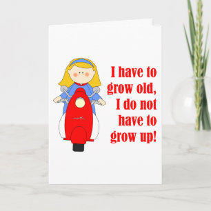 Scooter Girl Birthday Kaart