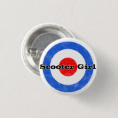 Scooter Girl Pin Ronde Button 3,2 Cm (Voorkant /achterkant)