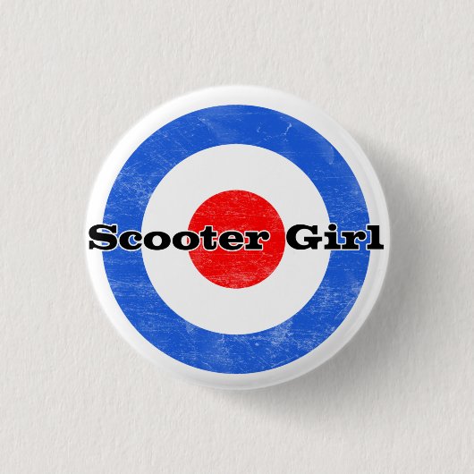 Scooter Girl Pin Ronde Button 3,2 Cm (Voorkant)