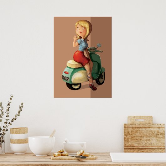 Scooter Girl Poster (Keuken)
