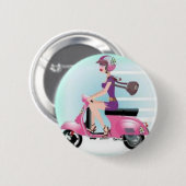 Scooter Girl Ronde Button 5,7 Cm (Voorkant /achterkant)