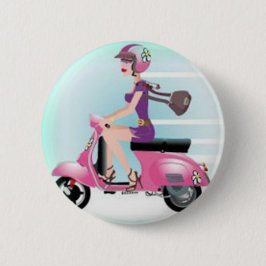 Scooter Girl Ronde Button 5,7 Cm