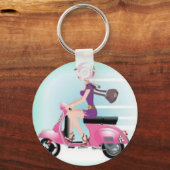 Scooter Girl Sleutelhanger (Voorkant)