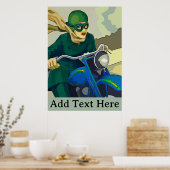 Scooter Girl, voeg tekst Poster toe (Keuken)