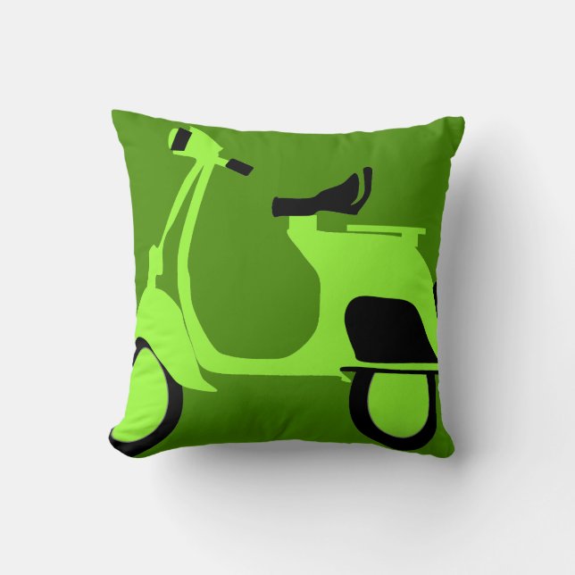 Scooter Green Kussen (Voorkant)