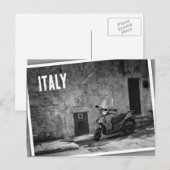 Scooter in zwart-wit briefkaart (Voorkant / Achterkant)