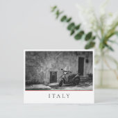 Scooter in zwart-wit briefkaart (Staand voorkant)