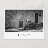 Scooter in zwart-wit briefkaart (Voorkant)