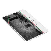 Scooter in zwart-wit in Puglia Magneet (Rechterzijde)