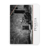 Scooter in zwart-wit in Puglia Magneet (Verticaal)