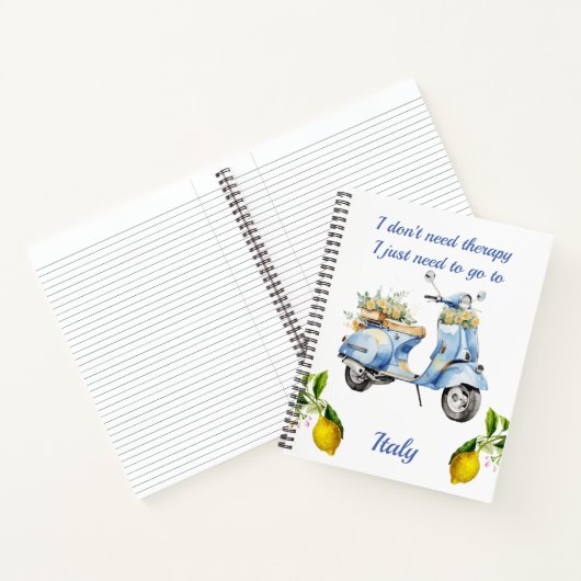 Scooter Italië Citroenen Notitieboek (Binnen)