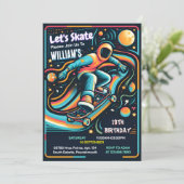 Scooter Jump Zone Skateboarden 13e verjaardag Kaart (Staand voorkant)