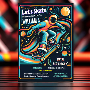 Scooter Jump Zone Skateboarden 13e verjaardag Kaart
