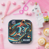 Scooter Jump Zone Skateboarden 13e verjaardag Papieren Bordje (Feest)