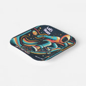 Scooter Jump Zone Skateboarden 13e verjaardag Papieren Bordje (Gebogen)