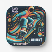 Scooter Jump Zone Skateboarden 13e verjaardag Papieren Bordje (Voorkant)