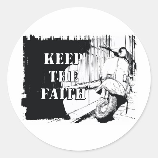 Scooter Keep the Faith Ronde Sticker (Voorkant)